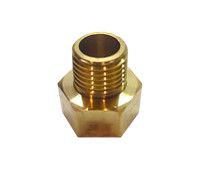 Ніпель редукційний 3/8"-1/4" РВ/РЗ латунь нікель
