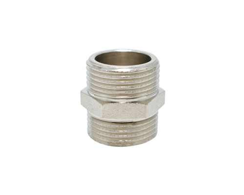 Ніпель 3/4" РЗ/РЗ латунь нікель
