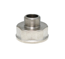 Ніпель редукційний 1"-1/2" РВ/РЗ латунь нікель