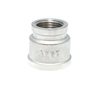 Муфта редукційна 1/2"-3/8" РВ/РВ латунь нікель