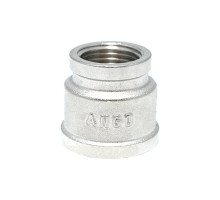 Муфта редукційна 1/2"-3/8" РВ/РВ латунь нікель