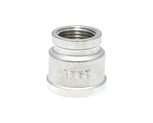 Муфта редукційна 1/2"-3/8" РВ/РВ латунь нікель