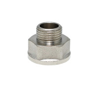 Ніпель редукційний 3/4"-1/2" РВ/РЗ латунь нікель