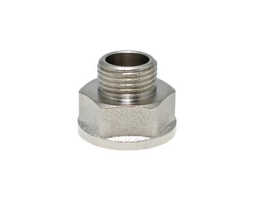 Ніпель редукційний 3/4"-1/2" РВ/РЗ латунь нікель