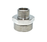 Ніпель редукційний 1"-1/2" РЗ/РЗ латунь нікель