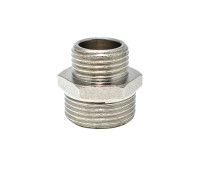 Ниппель редукционный 3/4"-1/2" РЗ/РЗ латунь никель