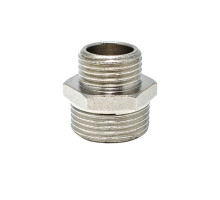 Ниппель редукционный 3/4"-1/2" РЗ/РЗ латунь никель