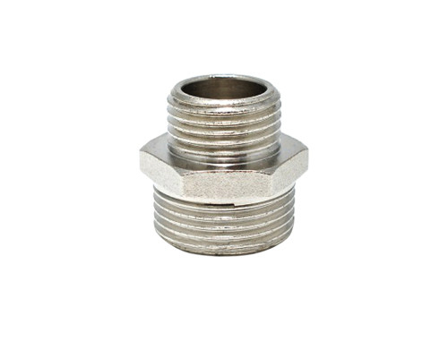 Ниппель редукционный 3/4"-1/2" РЗ/РЗ латунь никель